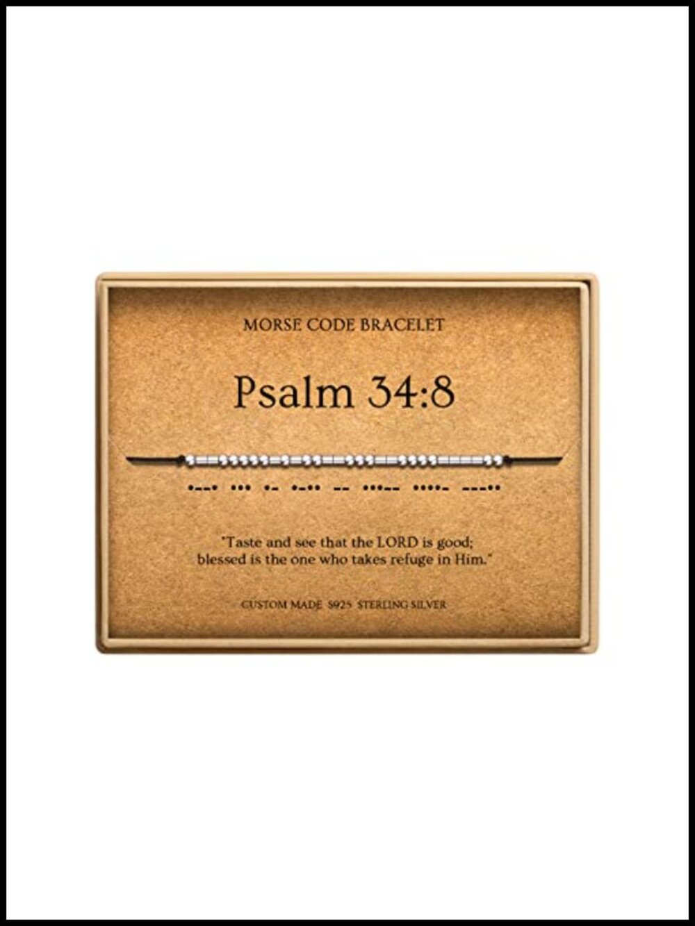 Morse Code Bracelet Women Sterling Silver Inspirational Bible Verse Adjustable